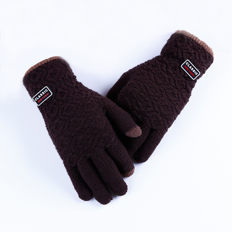 Зимние темно-серые мужские перчатки Classic - фото 2 - id-p812038128