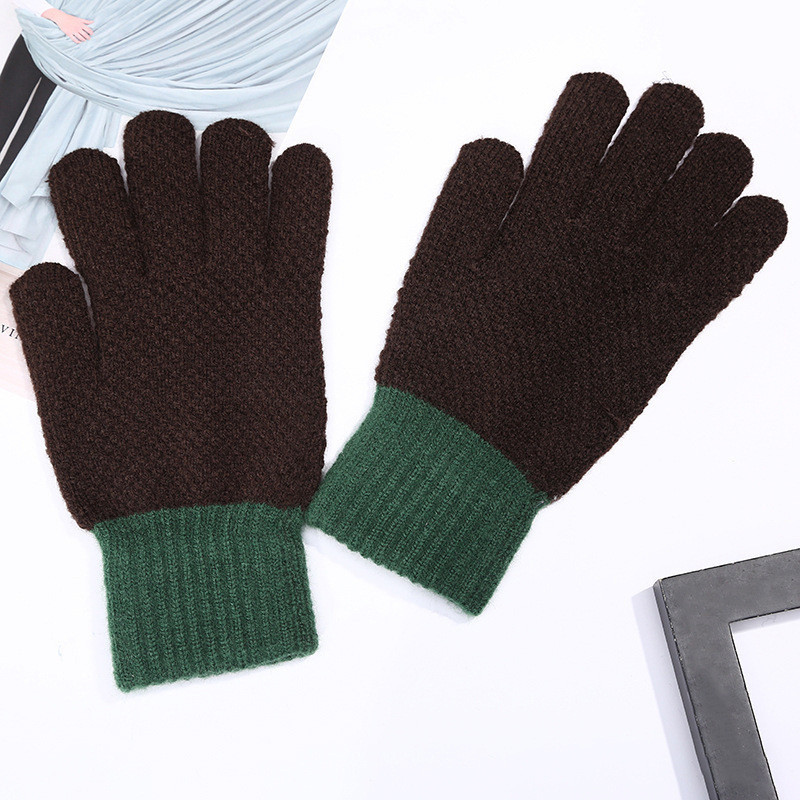 Шерстяные утепленные перчатки для мужчин и женщин унисекс зеленые - фото 2 - id-p812038139