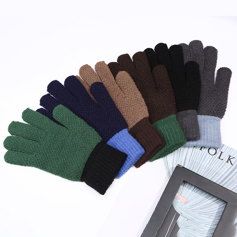 Шерстяные утепленные перчатки для мужчин и женщин унисекс зеленые - фото 7 - id-p812038139