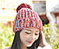 Вовняна жіноча зимова шапка червона, фото 5