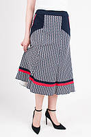 Женская большая юбка клинка с красной полоской 48, 50, 52