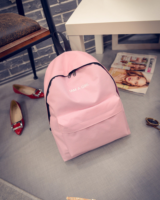 Жіночий рюкзак рожевий з написом 920