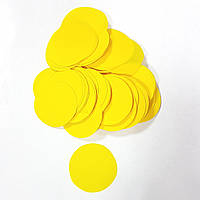 Конфетти кружочки желтые 35мм (25 грамм)