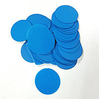 Конфетти кружочки синии 35мм (25 грамм)