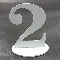 Номер на стол деревянный "2"