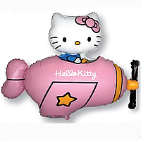 Гелієві фігури великі фольга Hello Kitty рожевий 901720