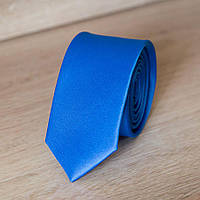 Краватка чоловіча вузька однотонна синя | Lan Franko Арт.:GMUO016
