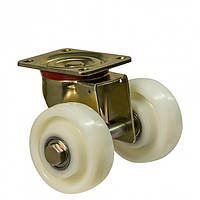 Колесо 4502-MTS2-125-B, Ø 125 мм, двойное поворотное колесо, колесо усиленное из полиамида, грузовое колесо