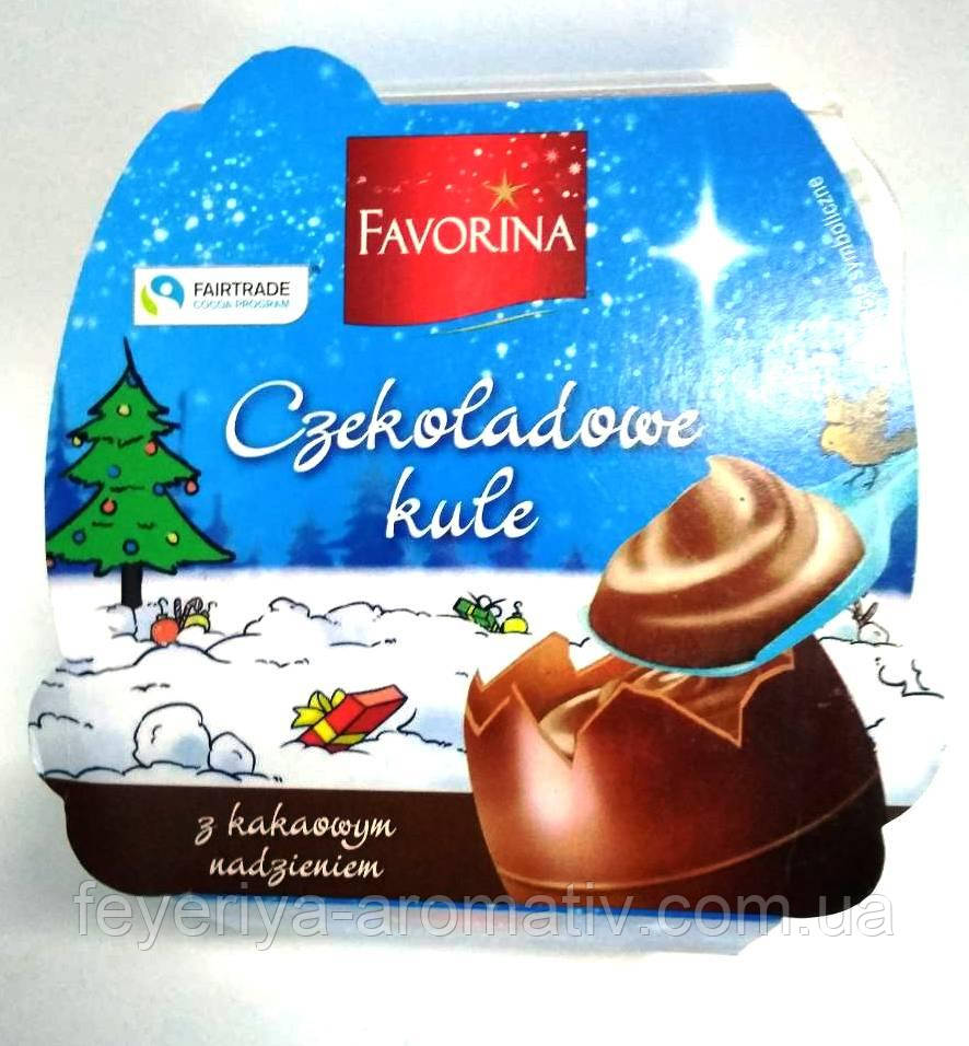 Шоколадні кульки з какао-начинкою Favorina Czekoladowe kule 4шт 144гр (Польща)