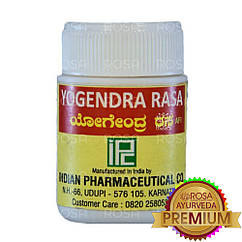 Йогендра Раса (Indian Pharmaceutical) — аюрведа преміумкласу, 20 таблеток