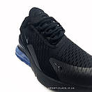 Чоловічі кросівки Nike Air Max 270 black & blue (ліцензія), фото 3
