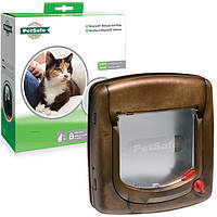 Дверцята Staywell Cat Flap для кішок з механічним замком, під дерево, 252х241мм