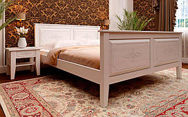 Дерев'яне ліжко Мая (високе підніжка) 90х190 см. ЧДК 90х200