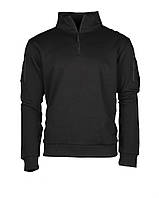 Толстовка тактическая черная . TACTICAL SWEATSHIRT M.ZIPPER SCHWARZ.