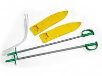 Набір лижний дитячий MARMAT 40 см (лижі +кріплення+ палки) жовтий