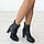 Черевики жіночі із шкіри 38 розмір Woman's heel чорні на каблуці, фото 7