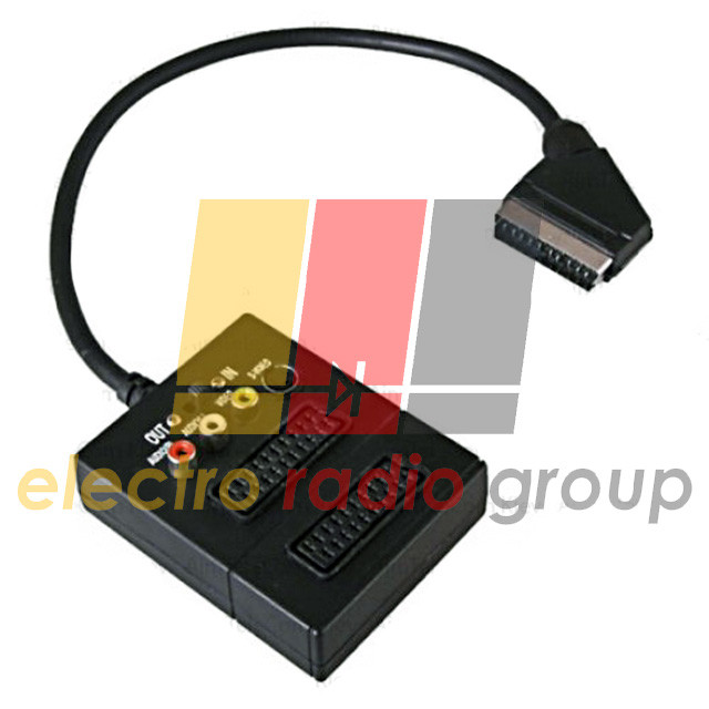 Переходн. шт. Скарт-2r н.Скарт+3гн.RCA+гн.mini din4p.з перекл. зі шнуром