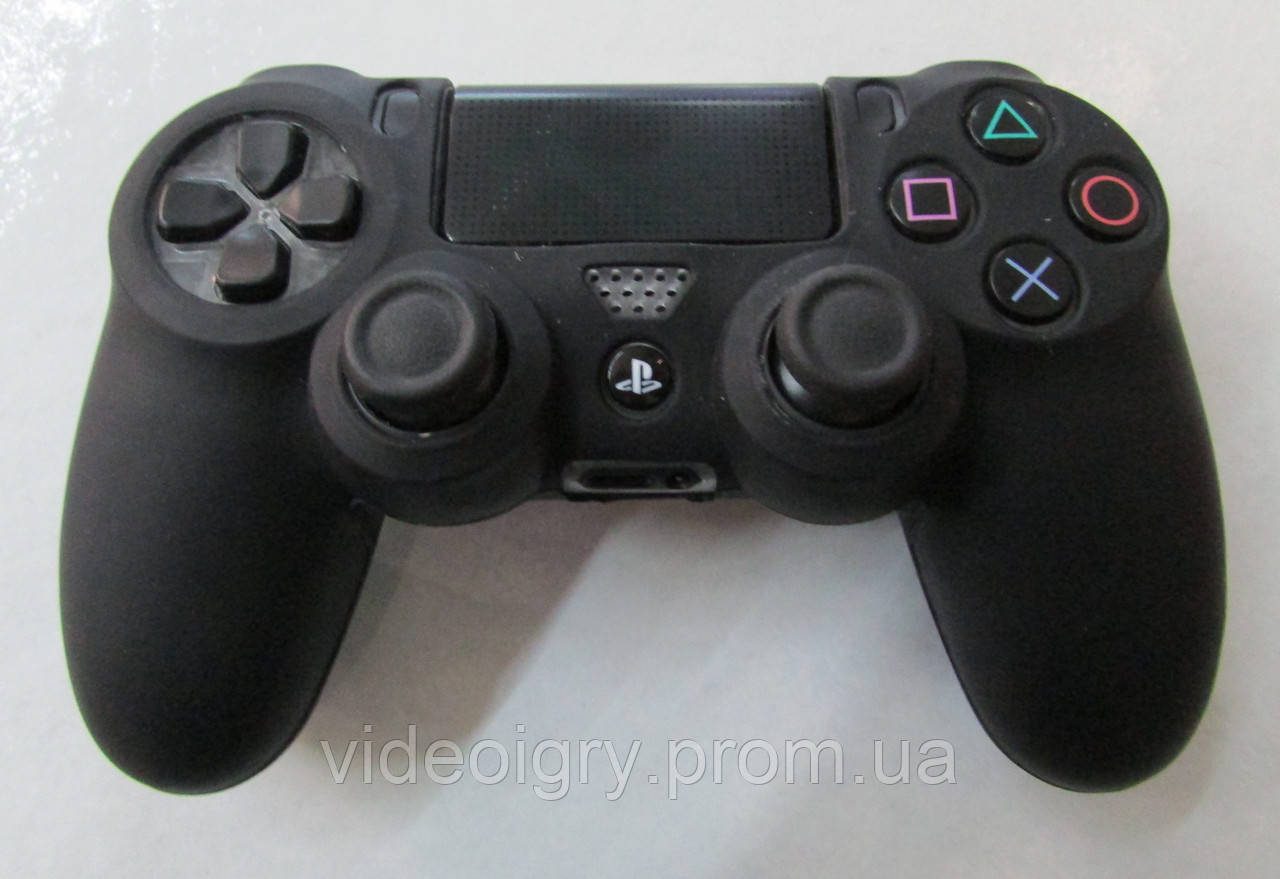 Силіконовий захисний чохол для джойстик Dualshock 4 PS4 (Чорний)