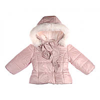 Зимова курточка для дівчинки Garden baby 101009-36/60 пудра 92
