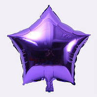 Фольгированный фиолетовый шарик звезда - 20см (без гелия)