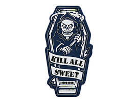 Нашивка Kill All Sweet PVC - Blue [Emerson] (для страйкболу)