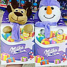 Новорічний подарунок дитині Milka Plüschtier Magic Mix Elch (м'яка іграшка з солодощами), 133 гр., фото 3