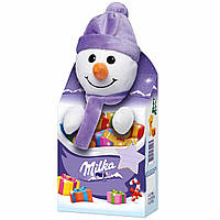 Новогодний подарок ребенку Milka Plüschtier Magic Mix Schneemann (мягкая игрушка со сладостями), 133 гр.