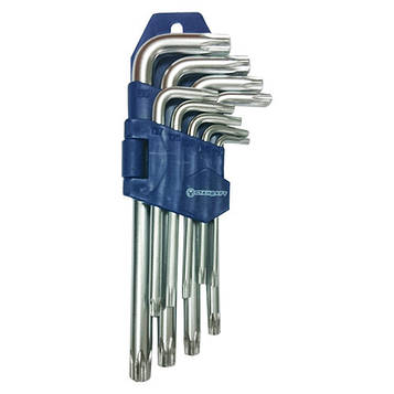 Набір ключів TORX з отвором Г-образних 9ед. СТАНДАРТ TKS0901