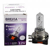 Галогеновая лампа Brevia H15 Power +30% 12v 15/55w
