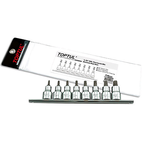 Набір біт пятигранных вдушених в головку 1/2" TORX T20-T55 з отвором 8ед. TOPTUL GAAG0806, фото 1