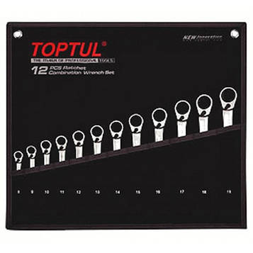 Набір ключів комб. з тріскачкою реверсивних 8-19мм в сумці 12ед. TOPTUL GPAQ1203