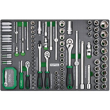 Набір інструменту 1/4", 3/8", 1/2" 126ед (в ложементі) TOPTUL GEDC611