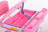 Комплект Парта та стілець-трансформери Funkids M7038 Pink+Підставка для книг!, фото 2