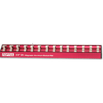 Тримач для головок (магнітна планка) 1/4"*240*14PCS TOPTUL PBKB2R2414