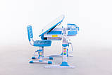 Комплект Парта та стілець-трансформери Funkids М9047 Blue+Підставка для книг!, фото 3