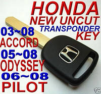 Honda ключ с чипом оригинал (id48) civic, cr-v, accord, odissey, jazz, fr-v