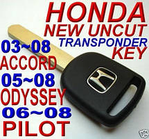 Honda ключ з чіпом оригінал (id48) civic, cr-v, accord, odissey, jazz, fr-v
