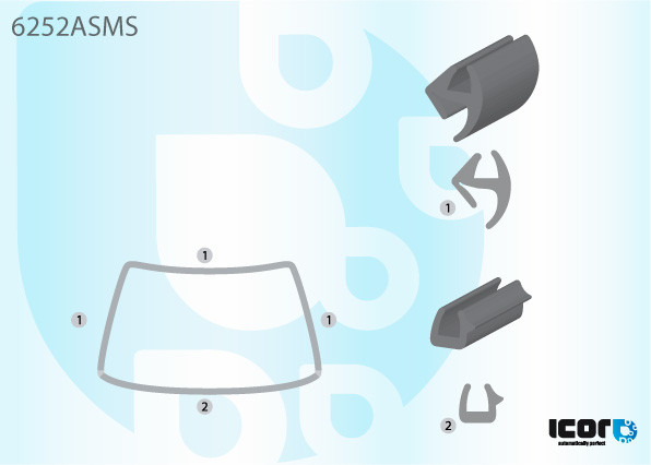 Молдинг лобового скла ЗА ПЕРИМЕТРОМ на OPEL OMEGA A 1986-1994, фото 1
