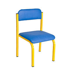 Стілець для дитячого саду КЖ. Дитячий стілець м'який на металевому каркасі. Колір в асортименті