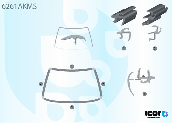 Молдинг лобового скла СКЛАД. К-Т на OPEL OMEGA B 1994-2003, фото 1