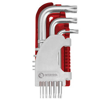 Набір Г-подібних ключів TORX Cr-V Small INTERTOOL HT-1821