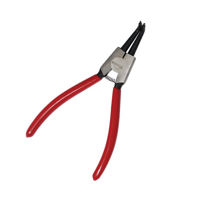 Щипці для зняття стопорних кілець вигнуті на розжим INTERTOOL HT-7014, фото 1