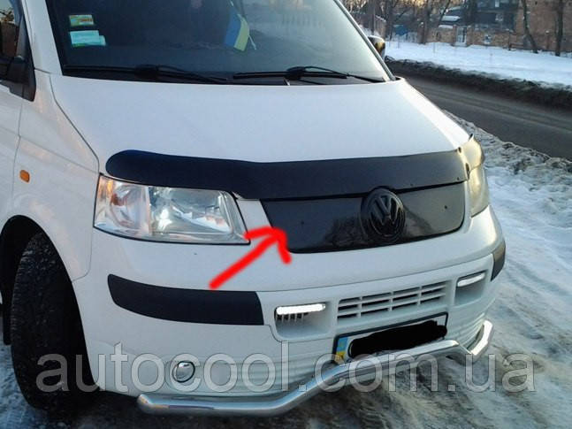 Зимова заглушка на решітку радіатора Volkswagen T-5 2003-2010 г.
