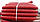 Труба 40мм двостінна червона ПНД з протяжкою гофрована 20м DKC, фото 4