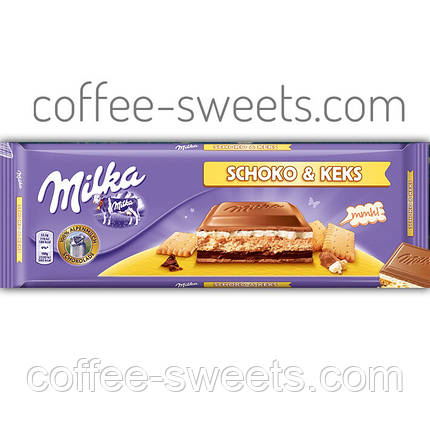 Шоколад Milka Schoko & Keks 300g, фото 2