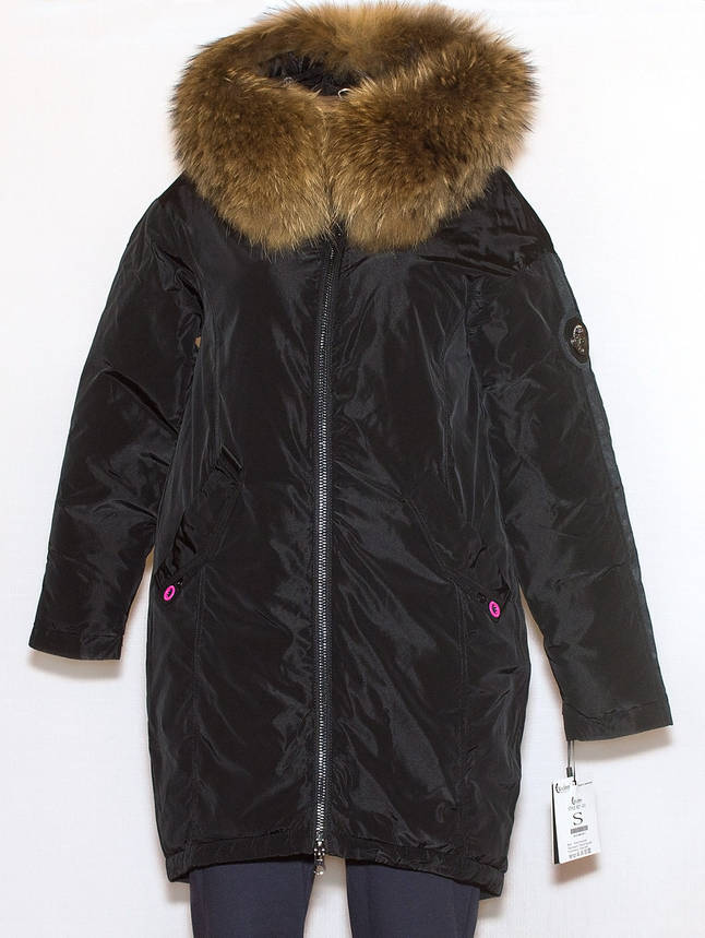 Парка жіноча зима VISDEER 827 з хутром L, фото 1