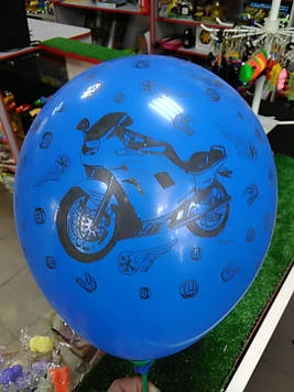 Куля гелієвий з малюнком мотоцикл