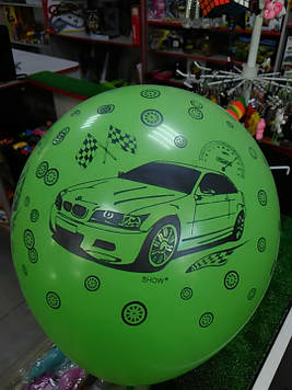 Куля гелієвий з малюнком машина