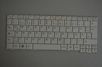 Клавіатура для ноутбуків LENOVO S10-2, S10-2C, S10-3c, S11, S11-NW, S11-US LENOVO 25-008458 rev: 0A біла