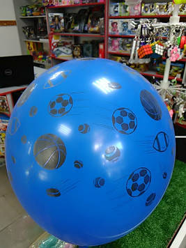 Гелієва кулька 12 дюймів з малюнком м'яч